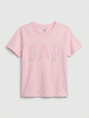 GAP 刺繡大 Logo 短袖 Tee (粉紅)