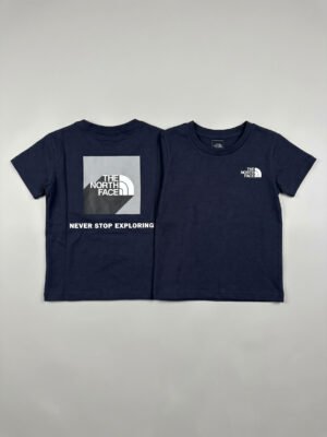 The North Face 經典 Logo 前後印花短袖 Tee(深藍)
