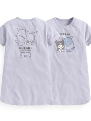 紫色棉質T裙