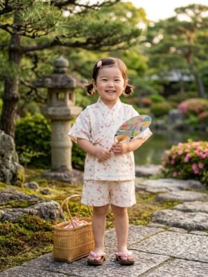女童清新浴衣 (90/110/120)