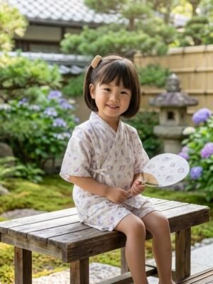 女童貝殼浴衣 (95/100/110)